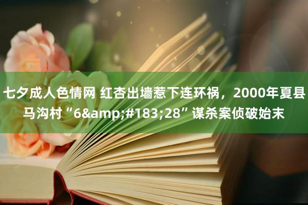 七夕成人色情网 红杏出墙惹下连环祸，2000年夏县马沟村“6&#183;28”谋杀案侦破始末