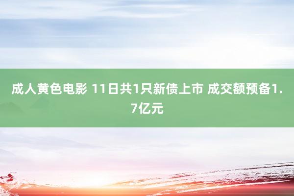 成人黄色电影 11日共1只新债上市 成交额预备1.7亿元