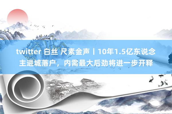 twitter 白丝 尺素金声丨10年1.5亿东说念主进城落户，内需最大后劲将进一步开释