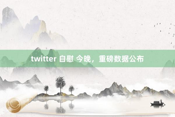 twitter 自慰 今晚，重磅数据公布