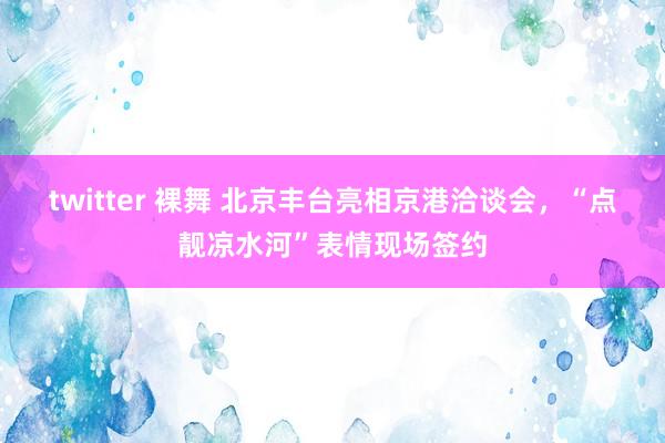 twitter 裸舞 北京丰台亮相京港洽谈会，“点靓凉水河”表情现场签约