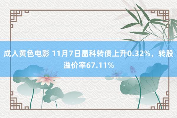 成人黄色电影 11月7日晶科转债上升0.32%，转股溢价率67.11%